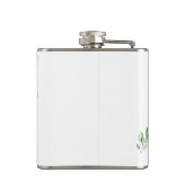 Roze Roze Gouden Bruiloft Feest Heupfles (Achterkant)