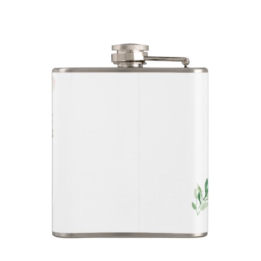 Roze Roze Gouden Bruiloft Feest Heupfles (Achterkant)