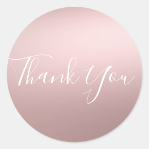 Roze roze gouden glans glanzende metalen glam favo ronde sticker