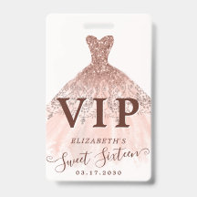 Roze Roze Gouden Glitter Jurk Sweet 16 VIP Verjaar