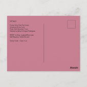 Roze roze gouden glitters Quinceanera Roodharig me Briefkaart (Achterkant)