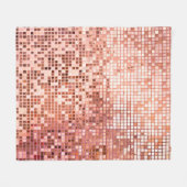 Roze roze gouden mozaïektegels voor textuurbakken fleece deken (Voorkant (Horizontaal))