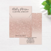 Roze roze goudglitter ketting display visitekaartje (Bureau)