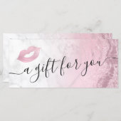 Roze roze goudglitter lippen marmer make-up arties (Voorkant / Achterkant)