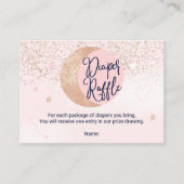 Roze roze goudglitter maandoperraffinage baby informatiekaartje (Voorkant)