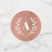 Roze roze goudmonogram Alle Initialen op maat Confetti (Kleine voorkant)