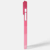 Roze roze Gradiënt Geometrisch Mesh Patroon Monogr Case-Mate iPhone Case (Achterkant / Links)