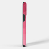 Roze roze Gradiënt Geometrisch Mesh Patroon Monogr iPhone Hoesje (Rechterkant)