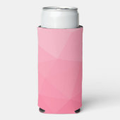 Roze roze gradiënt geometrisch mesh patroon seltzer blikjeskoeler (Seltzer Voorkant)