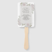 Roze Roze Grijs Roos Bloemige Waterverf Programma Handwaaier (Voorkant)