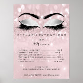 Roze roze grijze makreel met groene knollen prijze poster (Voorkant)