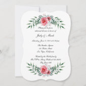 Roze roze groene folierepeater Dinner Kaart (Voorkant)