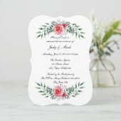 Roze roze groene folierepeater Dinner Kaart (Staand voorkant)