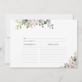 Roze Roze Groene Grote Receptkaart Kaart (Achterkant)