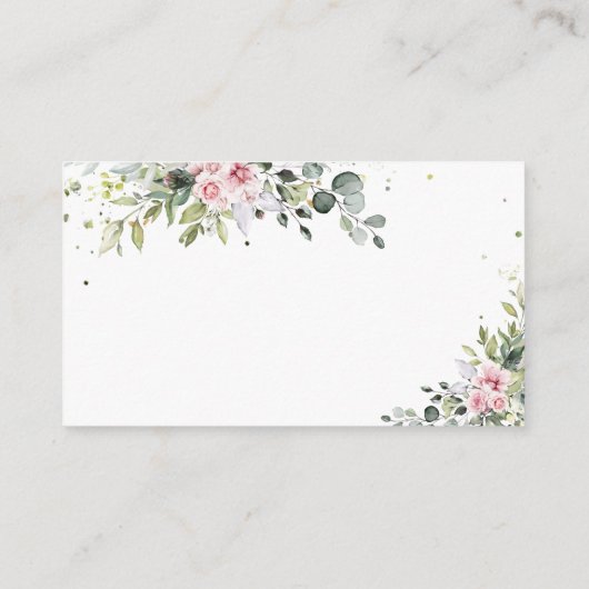 Roze Roze Groene Recept Aanvraagkaart Informatiekaartje (Achterkant)