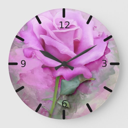  roze roze grote klok (Voorkant)