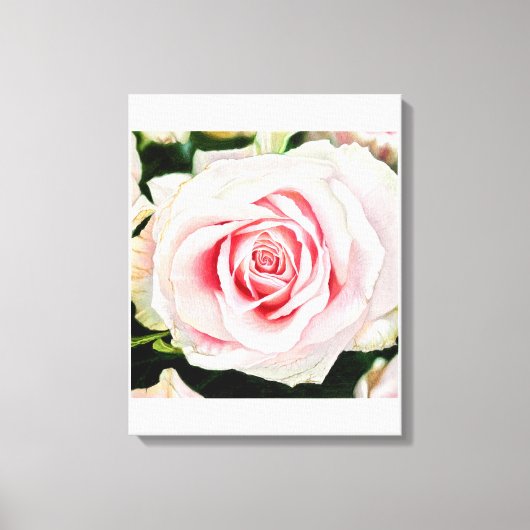 Roze Roze Hand-getrokken Potlood Crayon Art Print (Voorkant)