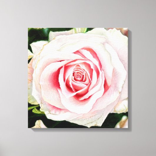 Roze Roze Hand-getrokken Potlood Crayon Art Print (Voorkant)