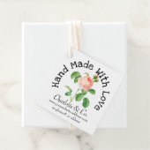 Roze roze handgemaakt met het liefdesproduct Dank Bedankjes Labels (In situ)