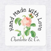 Roze roze handgemaakt met liefdesproduct op maat labels (Design 1)