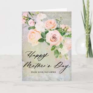  roze roze Happy Moederdag Kaart