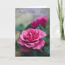 Roze roze Happy Moederdag-kaart leeg