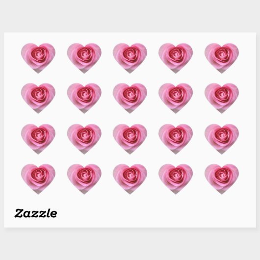 Roze Roze Hart Stickers (Vel)