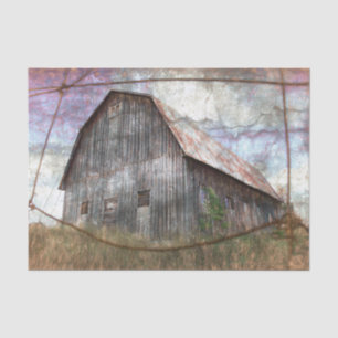 Roze roze hemel  textuur Oude Barn Tissuepapier