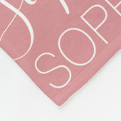 Roze roze herhaalde naam Eenvoudig aangepast Fleece Deken (Hoek)
