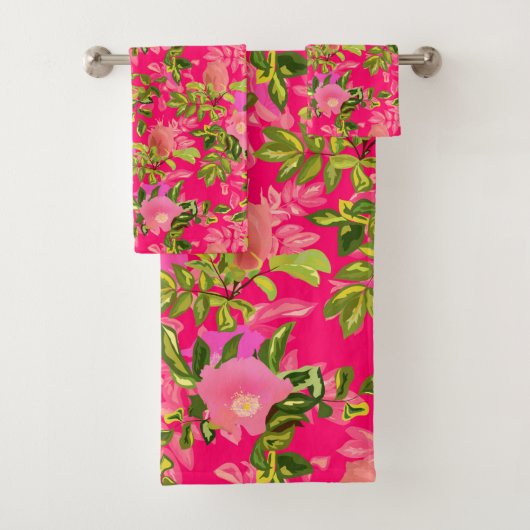 Roze roze heup, roze wild roos heup bad handdoek (Insitu)