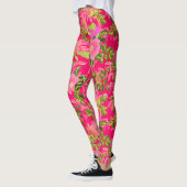 Roze roze heup, roze wild roos heup leggings (Links)