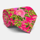 Roze roze heup, roze wild roos heup stropdas (Opgerold)