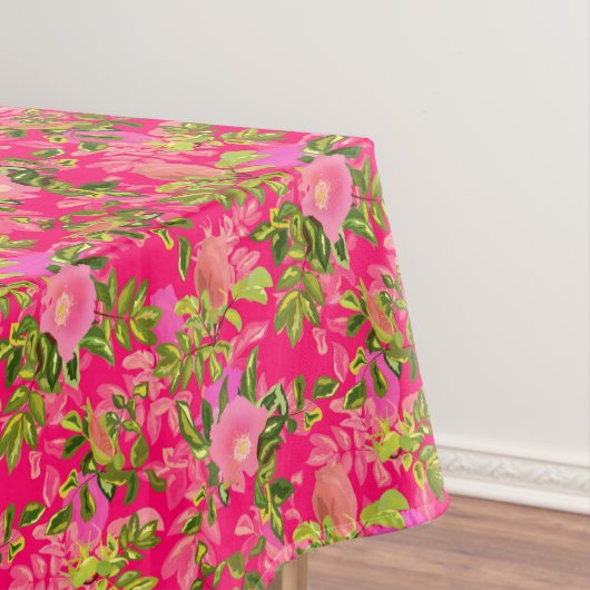 Roze roze heup, roze wild roos heup tafelkleed (Voorbeeld)