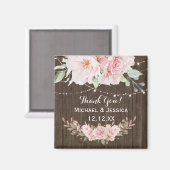 Roze Roze Hout Rustieke Lichten Magneet (Voorkant / Achterkant)