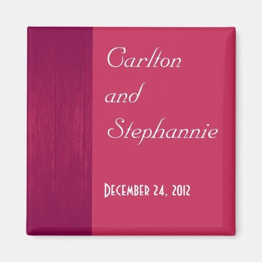 Roze/Roze Houten Magneet van het Korrelhuwelijk (Voorkant)