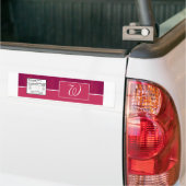 Roze/Roze Houtkorrel Wedding Water Fles Label Bumpersticker (Op Truck)