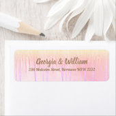 Roze roze ijzeren label retournering (Insitu)