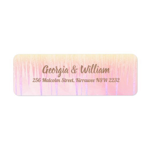 Roze roze ijzeren label retournering (Voorkant)