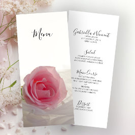 Roze roze in het menu Witte bruiloften