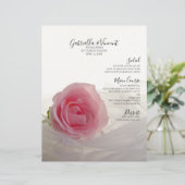 Roze roze in het menu Witte bruiloften (Staand voorkant)