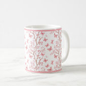 Roze Roze Inkt Omlijnd Bloemen Mok (Voorkant rechts)