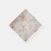  roze roze ivoor - rozen floreren servet (Hoek)