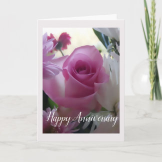 Roze roze Jubileum Kaart