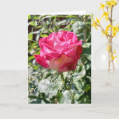 Roze roze Jubileum op 20e bruiloft gepersonaliseer Kaart (Gele Bloem)