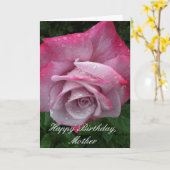 Roze roze kaart (Gele Bloem)