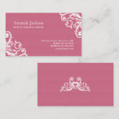  roze roze kaart contactkaartje (Voorkant / Achterkant)
