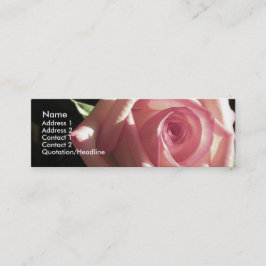 Roze roze kaart mini visitekaartje