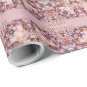 Roze Roze Kerstballen Cadeaupapier (Rol Hoek)
