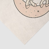 Roze Roze Kleur Hemel Maangeboorte Tissuepapier (Detail)