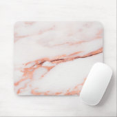 Roze roze koper witte grijze steen muismat (Met muis)